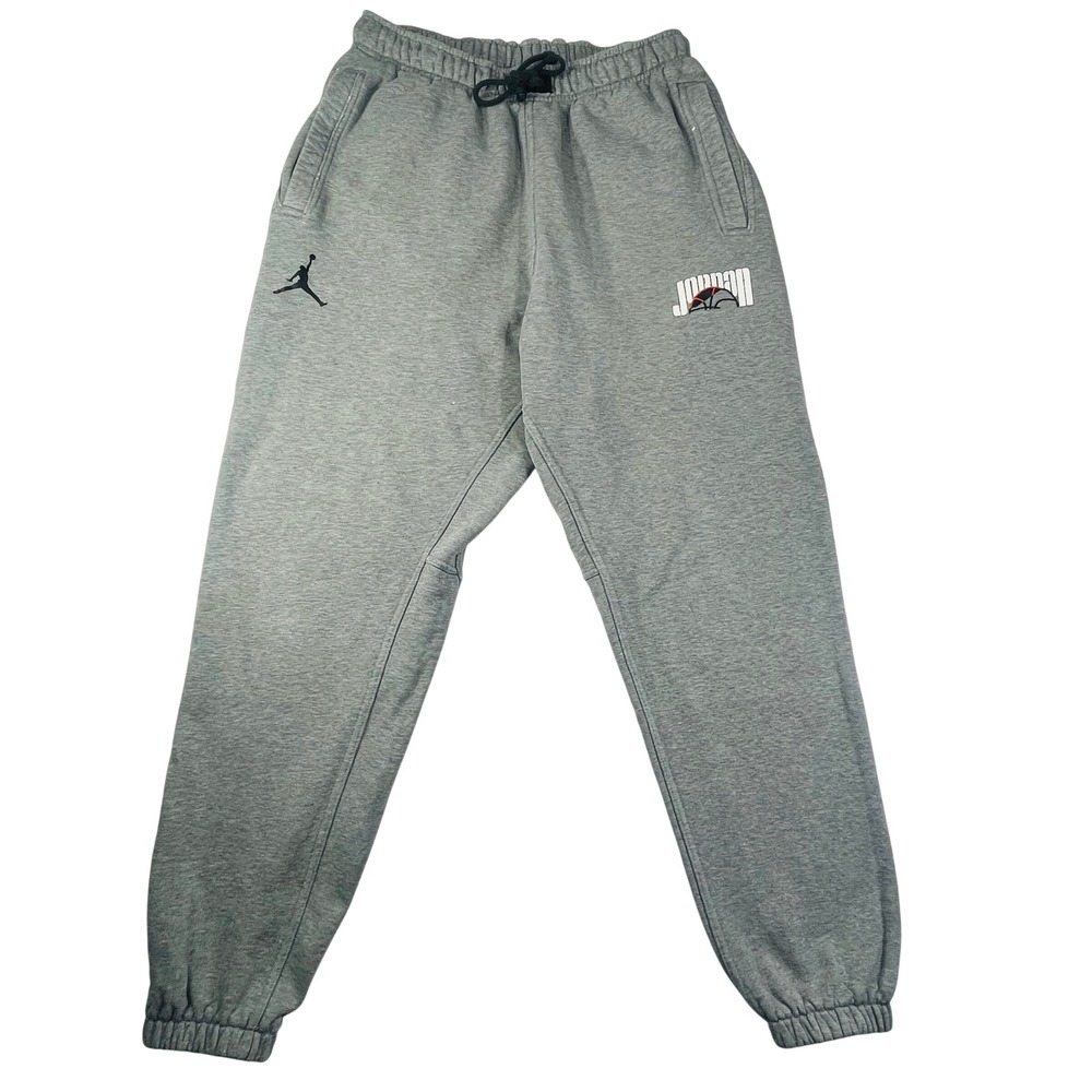 Nike Air Jordan Sport DNA Fleece Joggers Mens L Grey Flight Jumpman Sweatpants